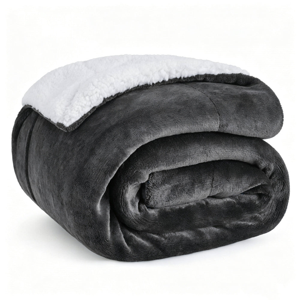 Double-Sided Warm Plush Flannel Blanket teemdrop
