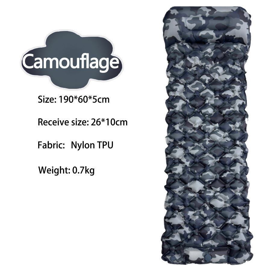 Ultra-Light Foot-Operated Automatic Inflatable Camping Mattress with Pillow teemdrop