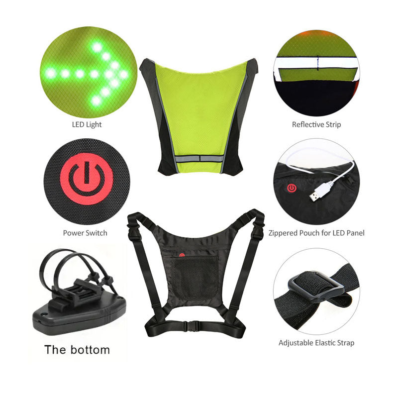 USB Rechargeable LED Cycling Vest