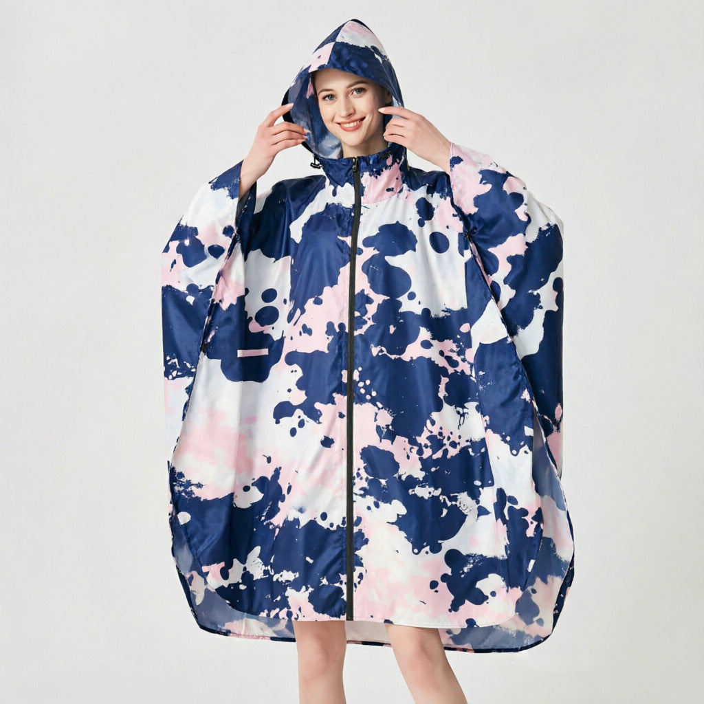 Printed one-piece raincoat teemdrop