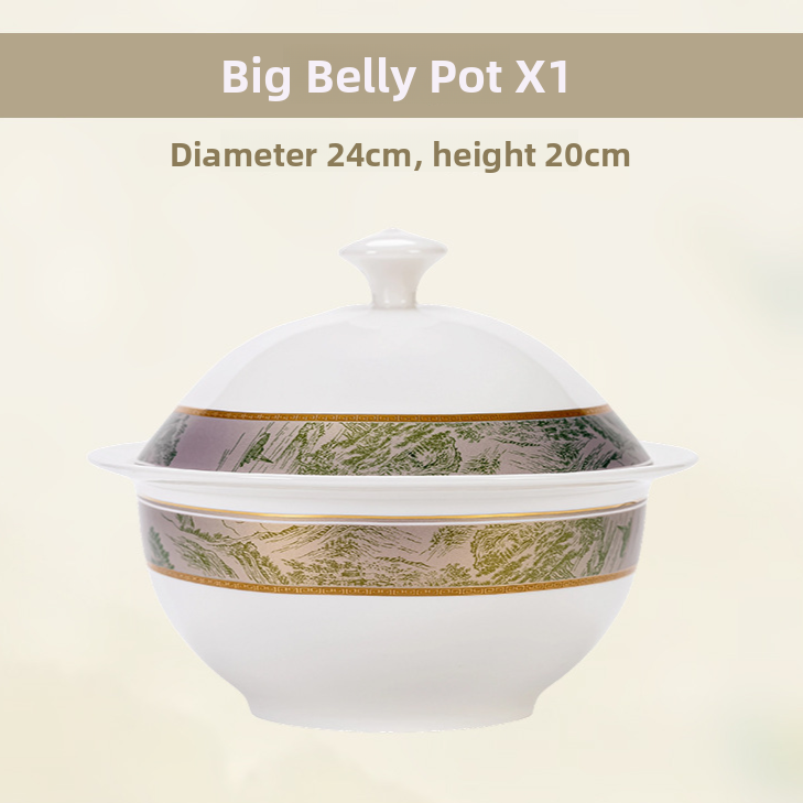 Floral-patterned tableware set