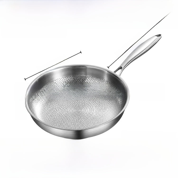 Hammered Titanium Frying Pan with Glass Lid