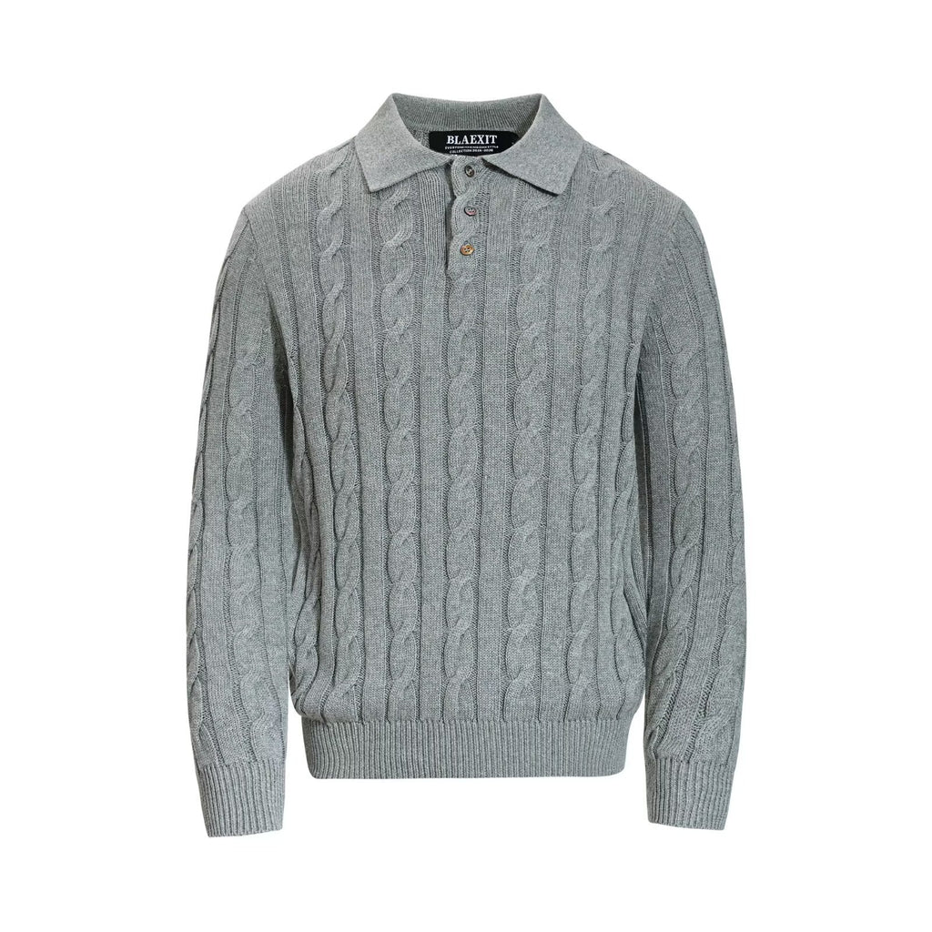 Retro casual knit shirt for men teemdrop