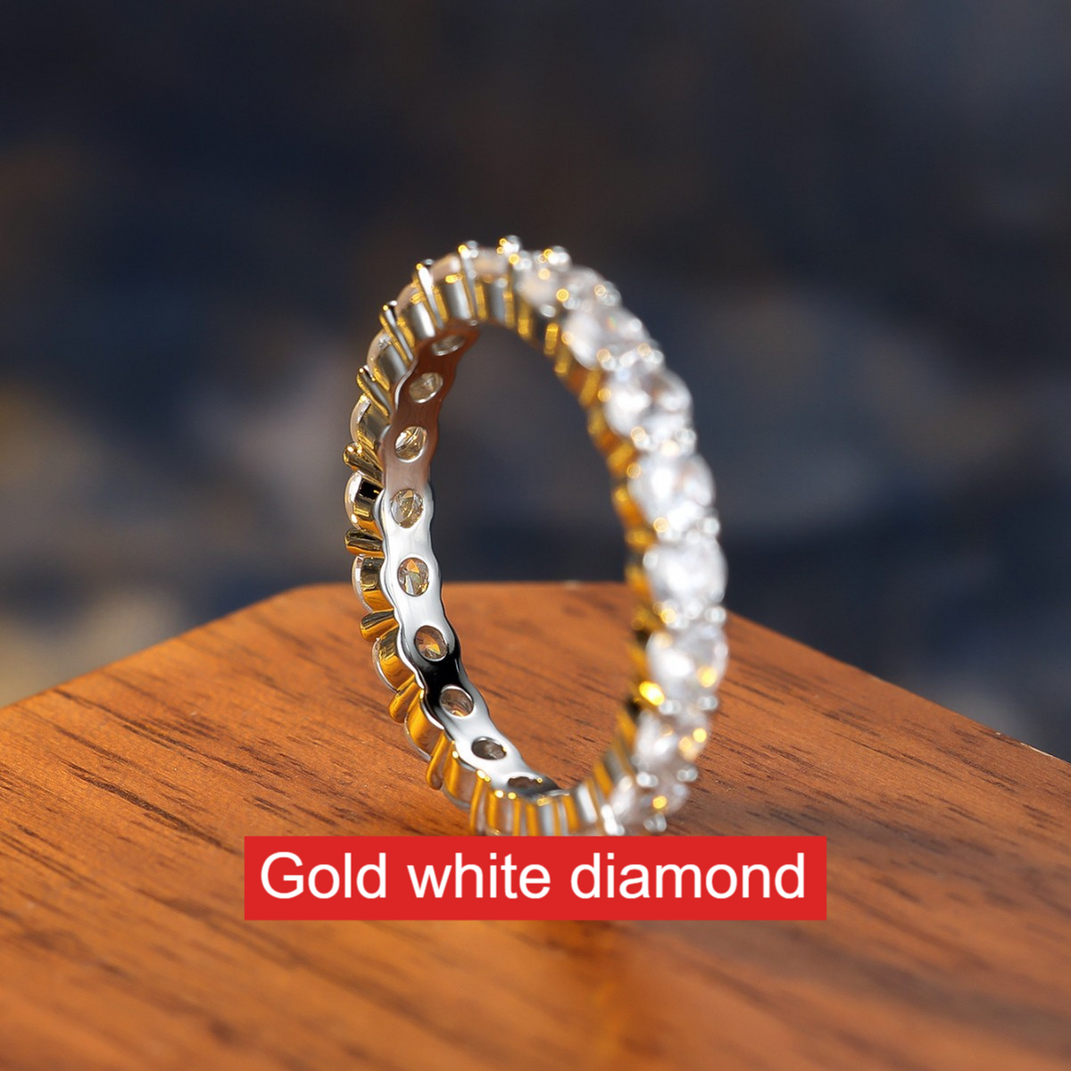 Women's Simple Electroplated Copper Ring with Micro-Inlaid Zircon Geometric Design teemdrop