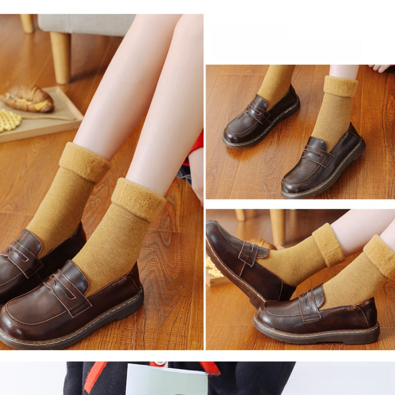 Fleece-Lined Thermal Winter Socks for Women