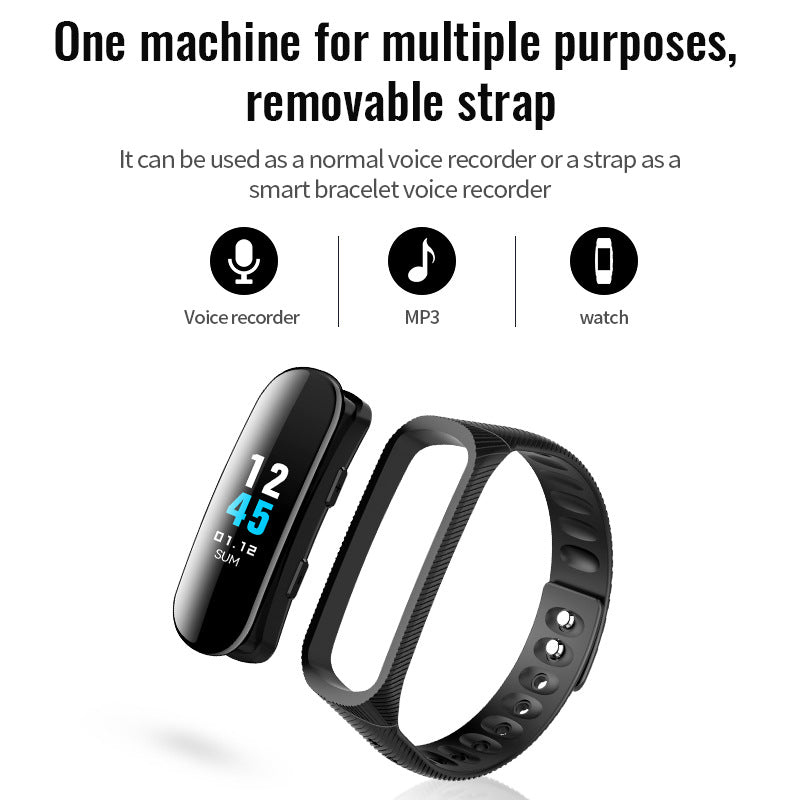 Watch, bracelet, recorder, portable