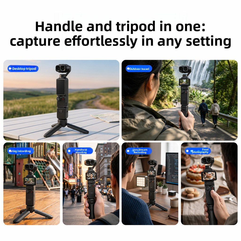 Mini One-Touch Open Tripod Stand for DJI Action Camera Pocket 4 Pro 3 teemdrop