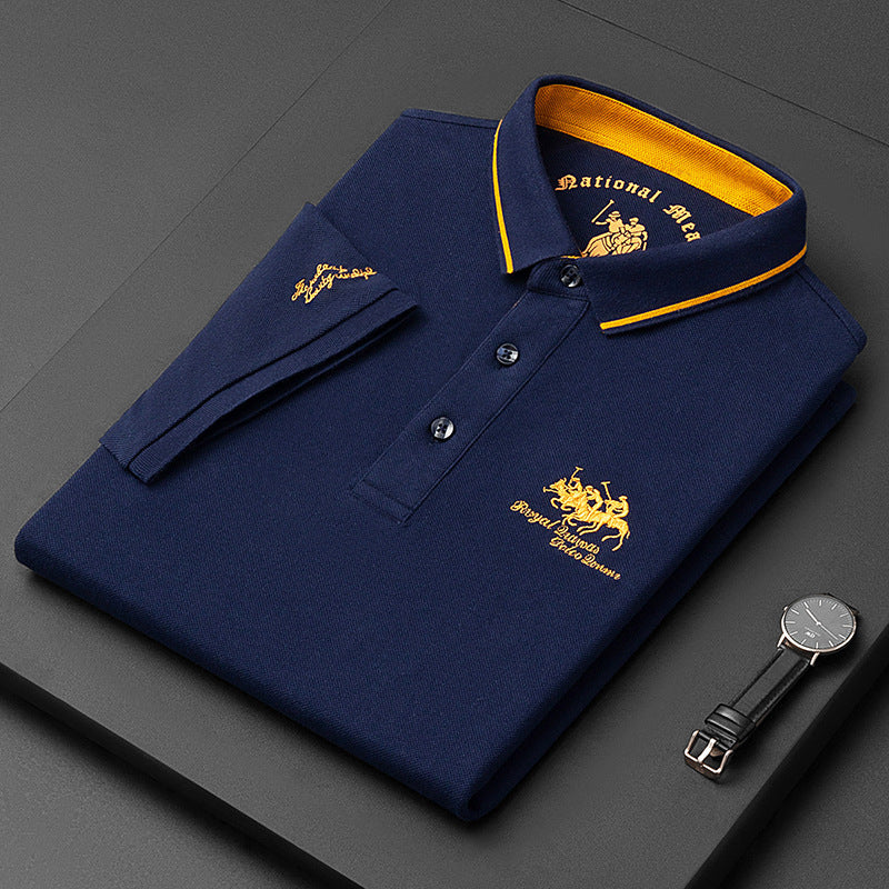 Men's Short Sleeve Embroidered Polo Shirt