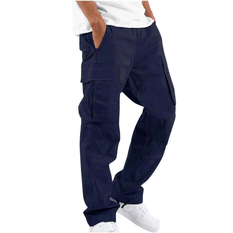 Mens Cargo Pants with Drawstring Waist