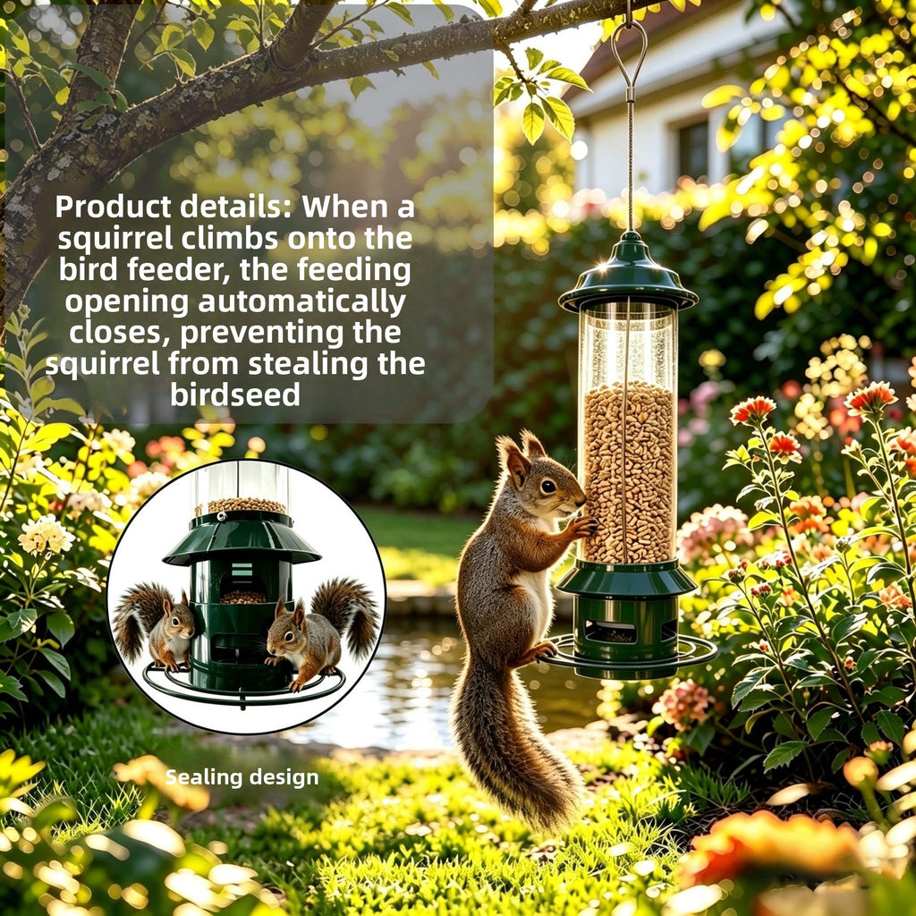 Hanging Anti-Squirrel Automatic Bird Feeder