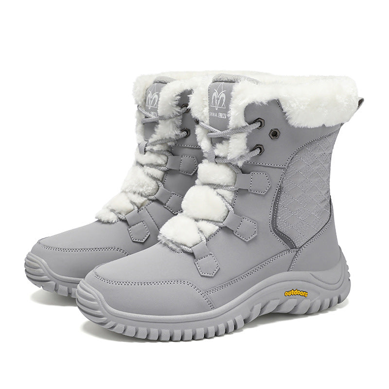 Womens Waterproof Snow Boots Winter Warm Plush Lined