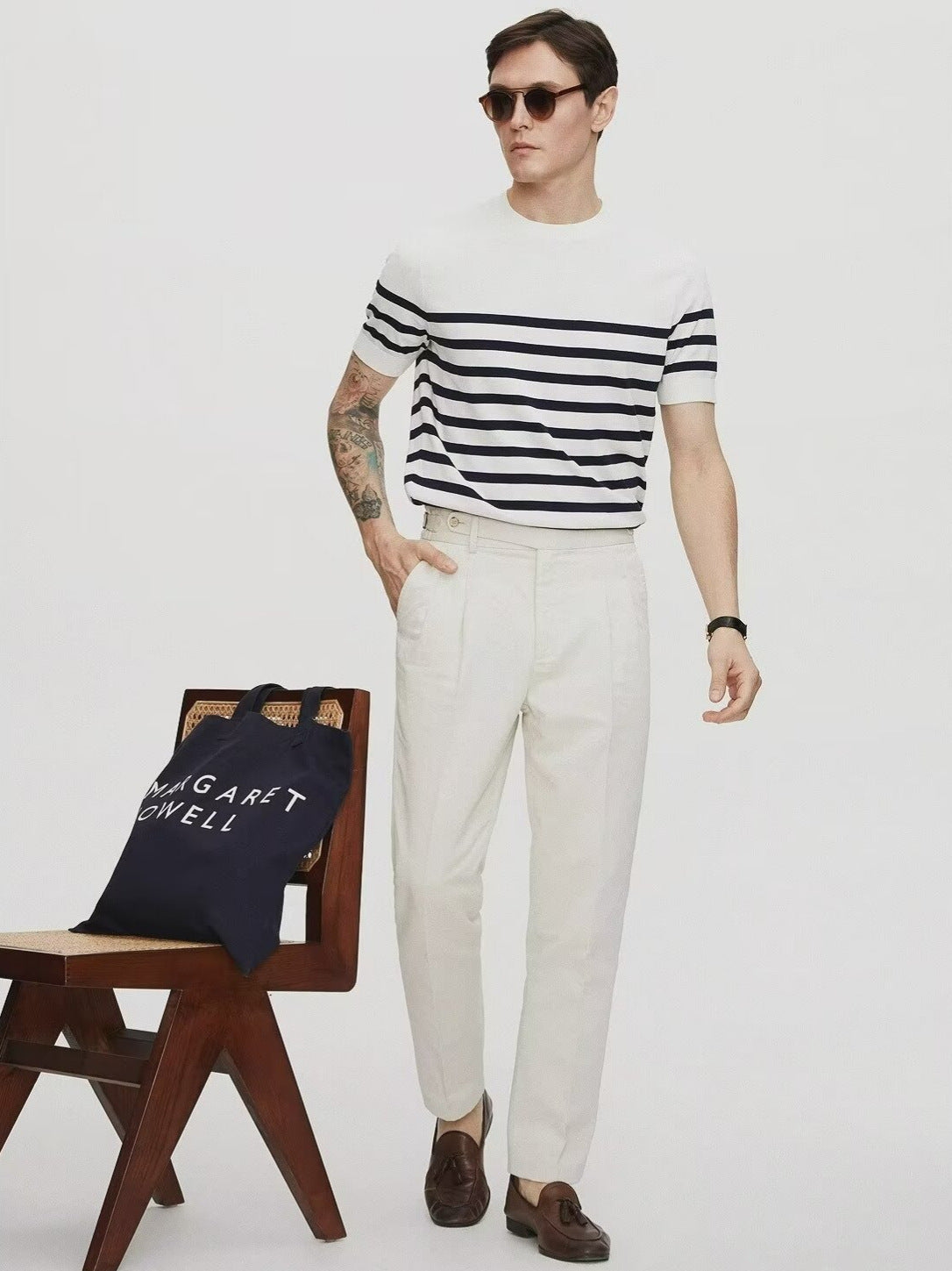 Silk-spun blended sailor shirt for men teemdrop