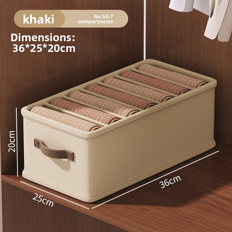Foldable Fabric Storage Box with Divisions