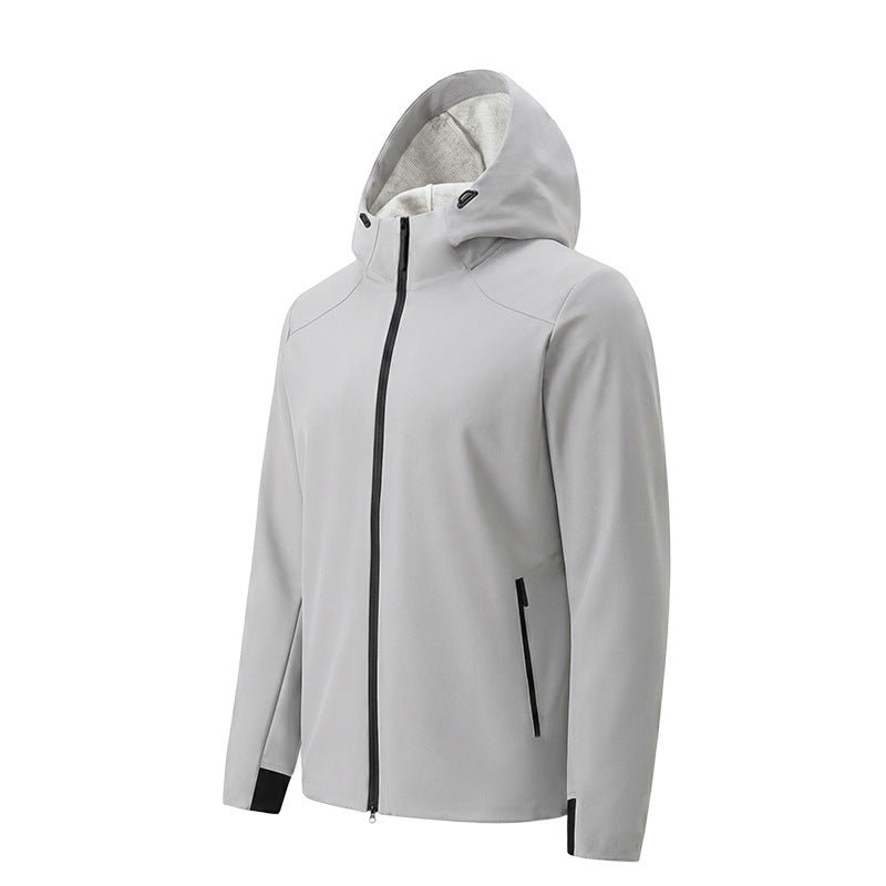 Unisex Hooded Windproof Softshell Jacket teemdrop