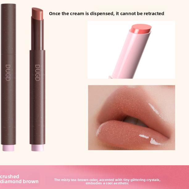 Film-Forming Solid Lip Gloss, Water-Glossy Mirror Finish, Long-Lasting Non-Transfer Plumping Lipstick Pen with Fine Shimmer teemdrop