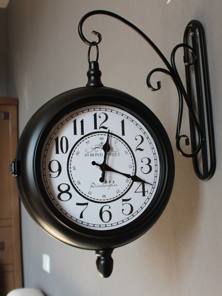 Retro ironwork wall clock
