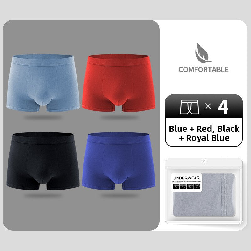 Men's Breathable Modal Mid-Waist Boxer Briefs teemdrop