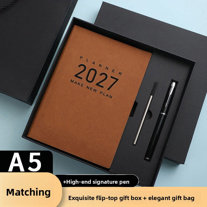 A5 Sheepskin Planner Business Notebook