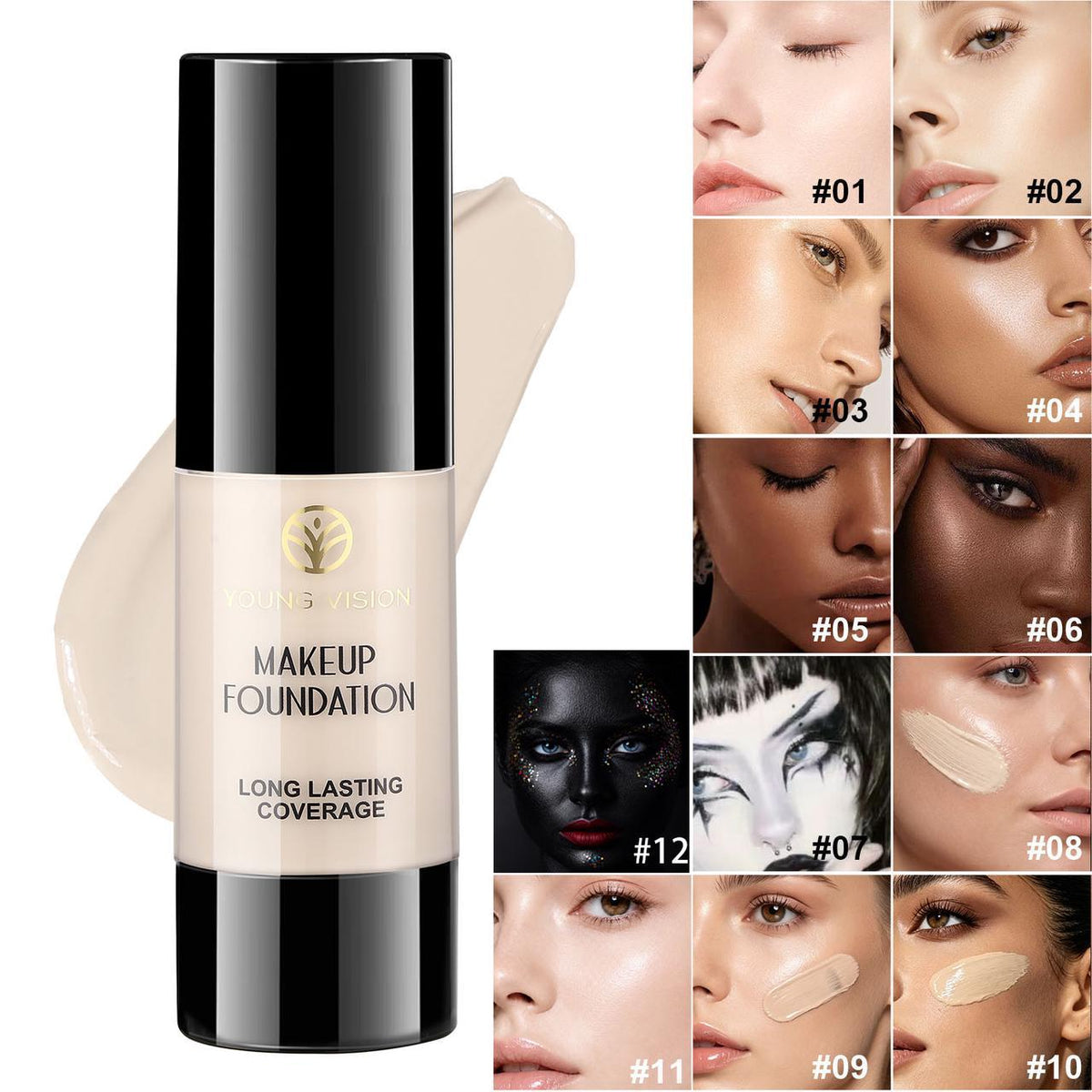 Press-on matte oil-control waterproof concealer foundation liquid teemdrop