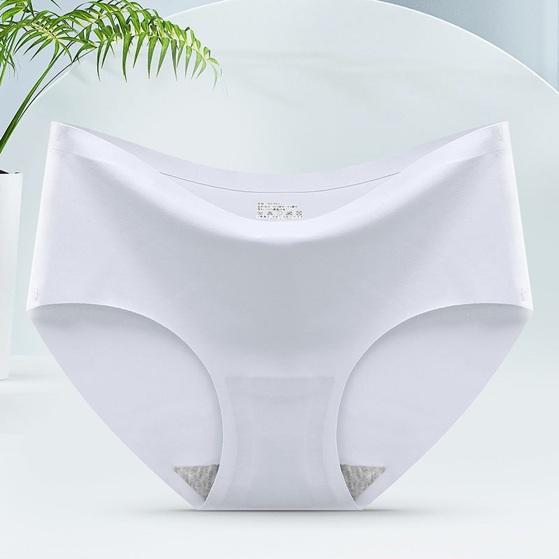 Women's Ice Silk Seamless Mid-Waist Breathable Briefs
