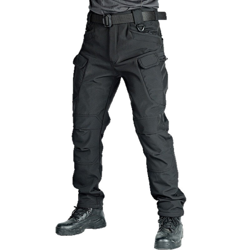 Men's Fleece Lined Waterproof Outdoor Hiking Pants, Warm Winter Insulated Snow Pant teemdrop