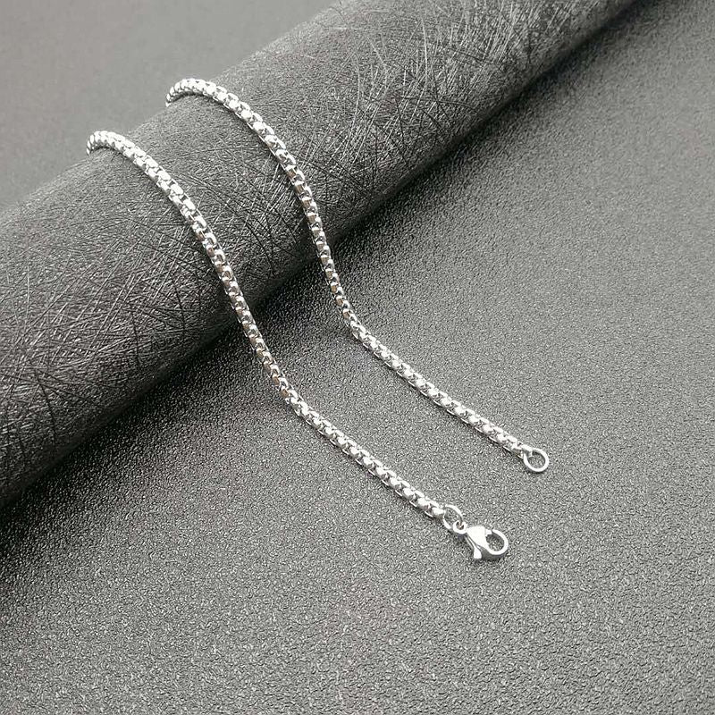 Retro Punk Style 316 Stainless Steel Asymmetric Pendant Necklace teemdrop