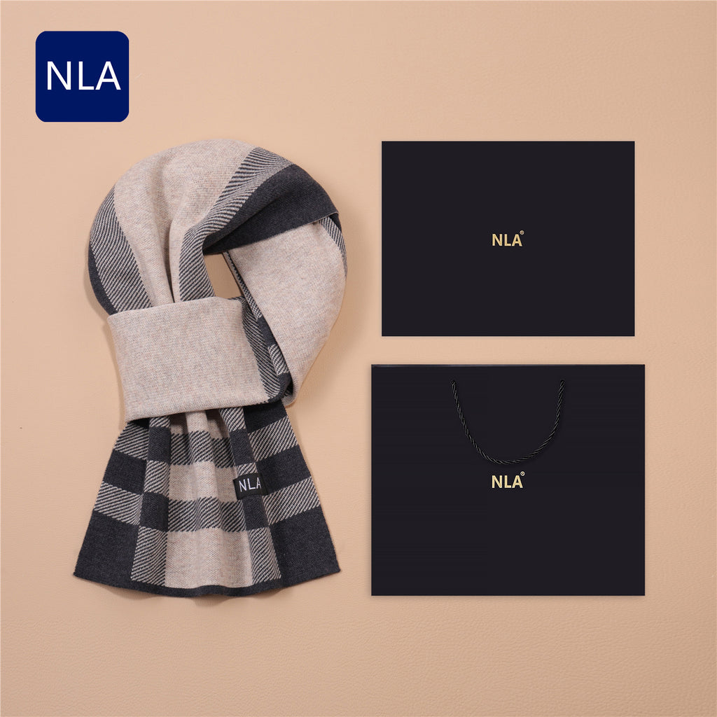 Men's Wool Scarf Men's Winter Warm Knitted Scarf teemdrop