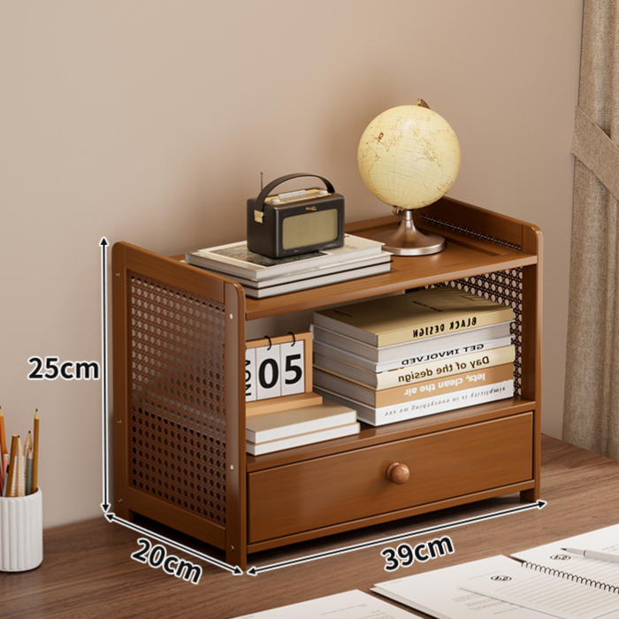 Minimalist Bamboo Multi-Layer Desktop Organizer Shelf teemdrop