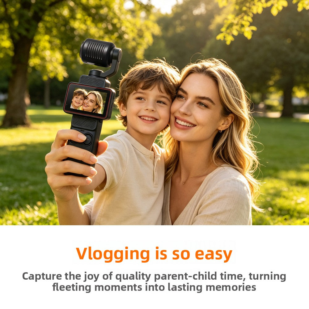 Pocket Action Camera with Rotating Screen WiFi 2.0 LCD Dual Anti-Shake Handheld Recorder teemdrop