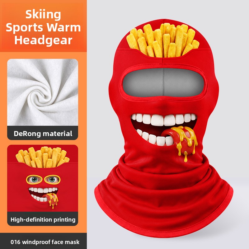 3D Digital Printed Milk Silk Balaclava Ski Motorcycle Face Mask teemdrop