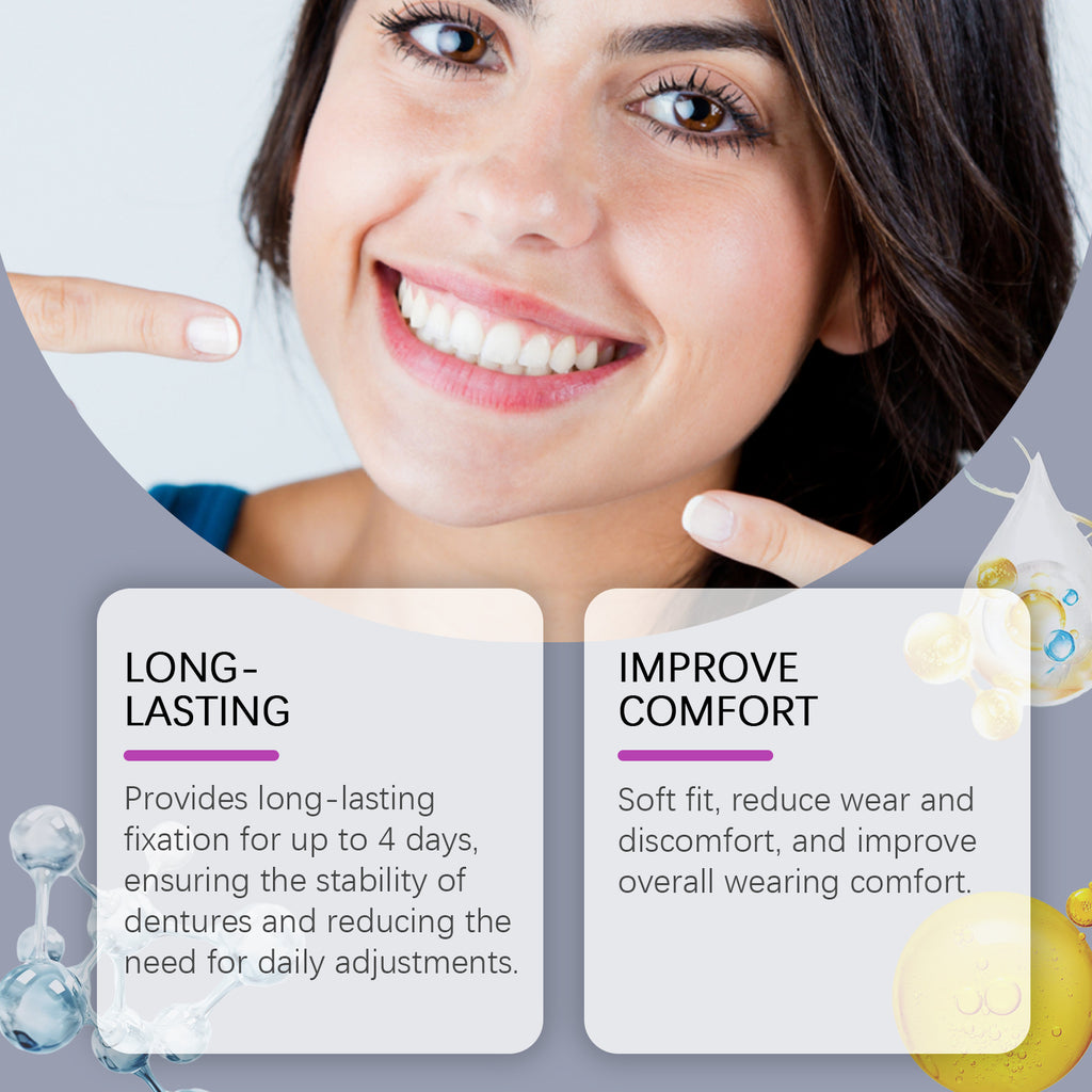 Denture Adhesive Improves Comfort and Protects Loose Dentures, Adhesive Paste for Secure Fixation