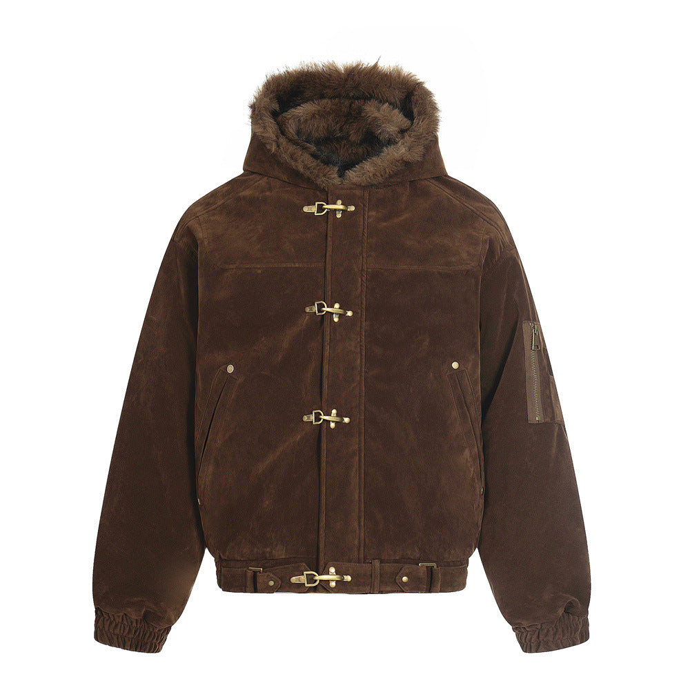 Men's cotton coat with hood teemdrop