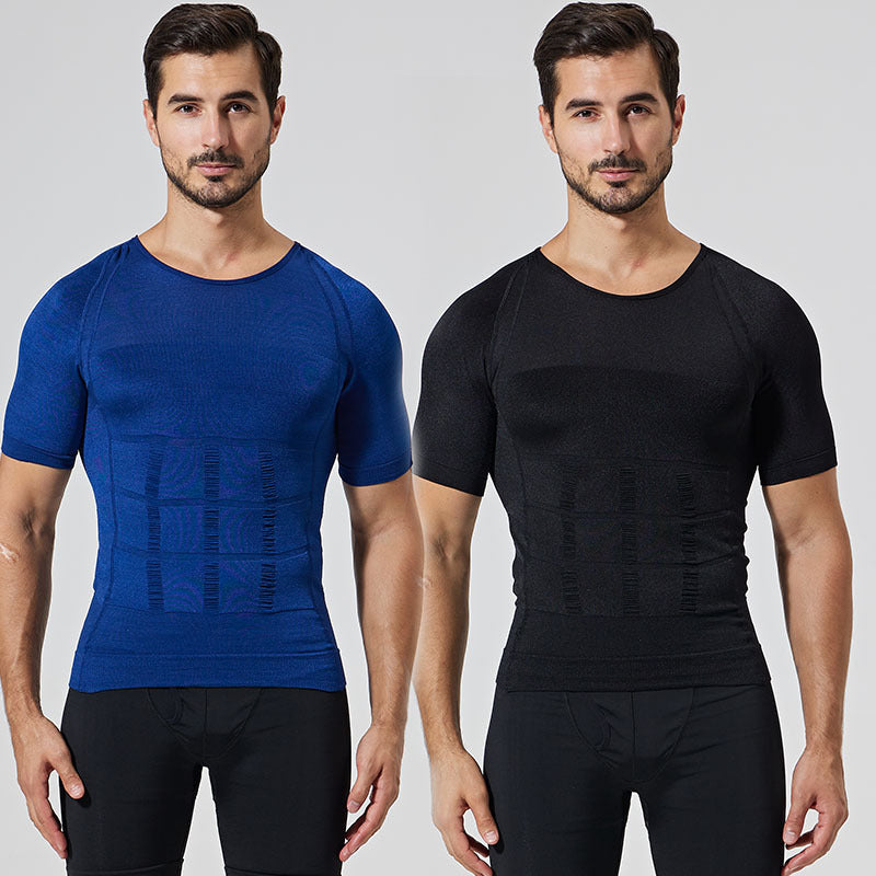 Men's Slimming Body Shaper Vest Tummy Control Nylon Compression Fitness Top