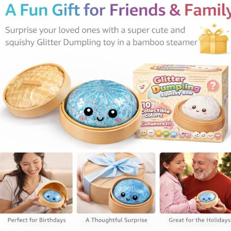 Shiny dumpling-shaped soft toy