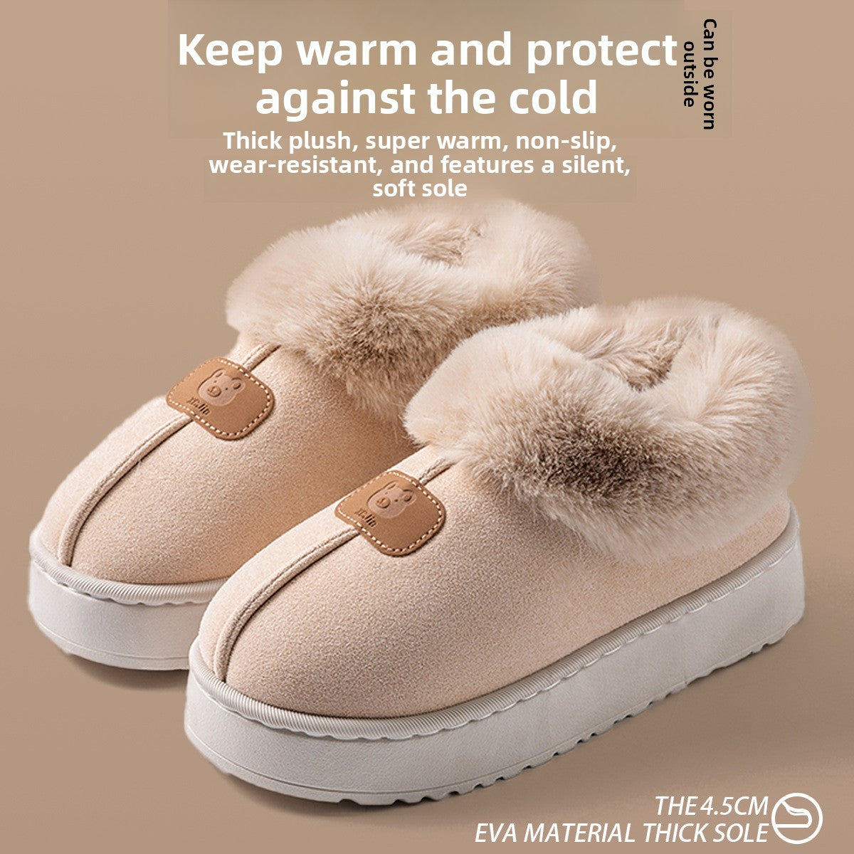 Cloud-like cotton slippers teemdrop