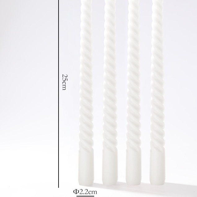 Vintage spiral long rod candle teemdrop