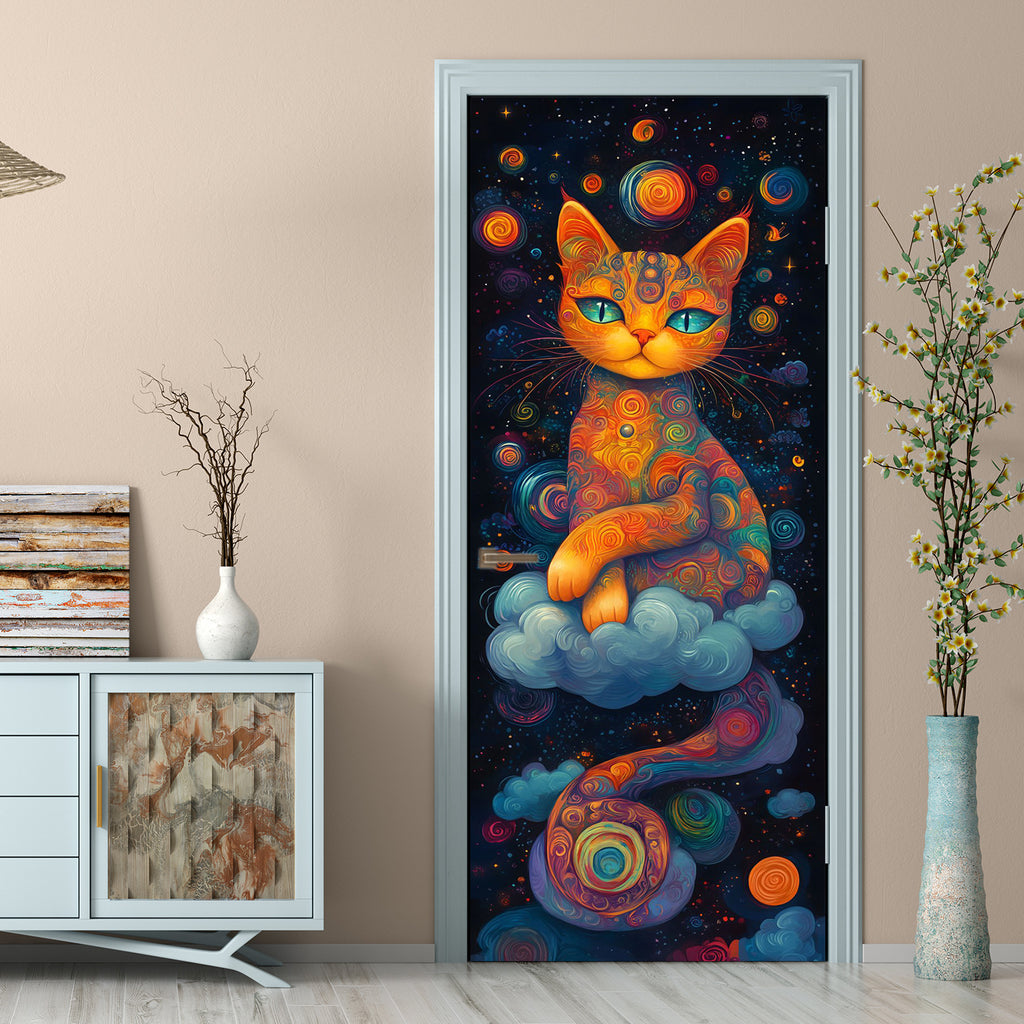 Creative Wooden Door Refurbished Door Stickers Wall Stickers teemdrop