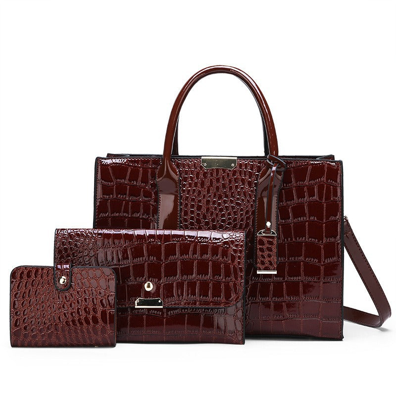 Fashion Crocodile Pattern Shoulder Bag