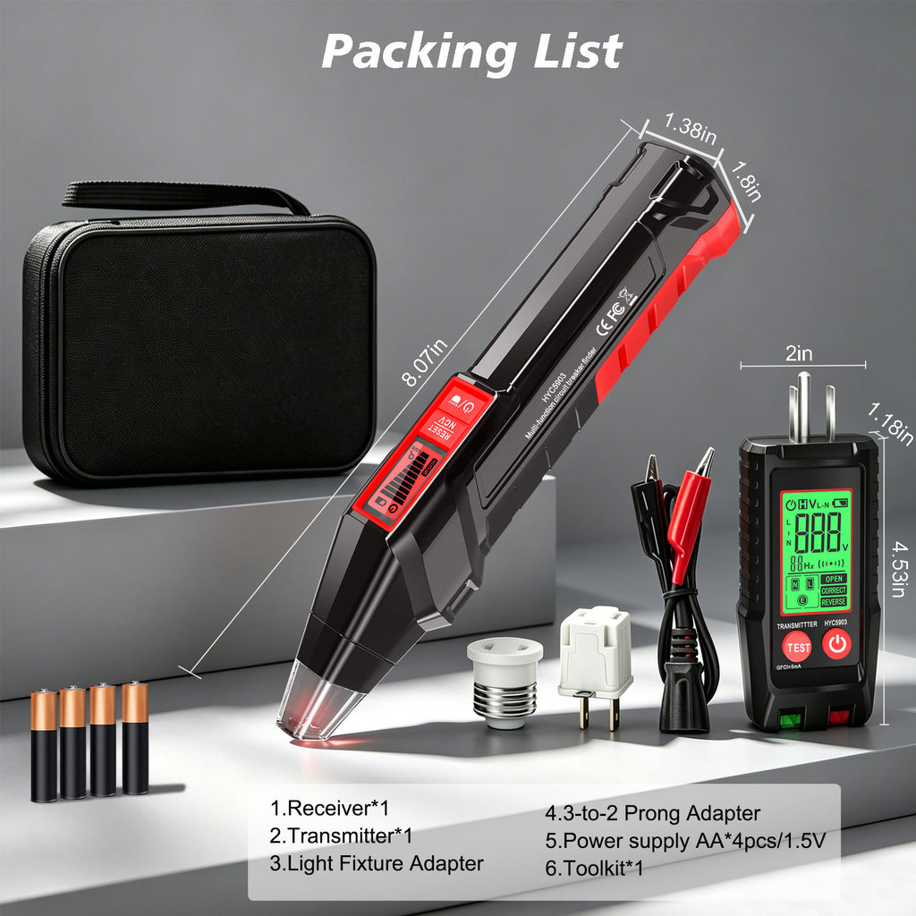 Multifunctional Circuit Breaker Finder Socket Tester for Home Wiring Installation teemdrop