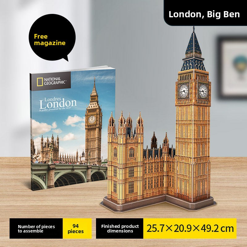 3D Paper Puzzle National Geographic World Architecture Model for Kids