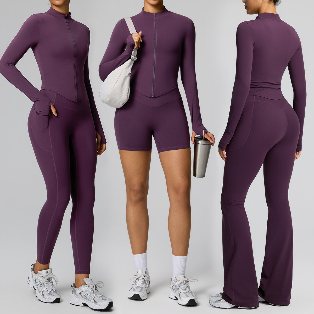 Women Two Piece Yoga Outfit High Waist Tight Sportswear Set teemdrop