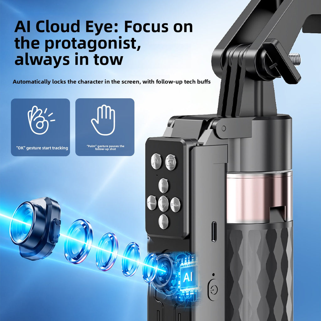 2026 New AI Gimbal 360� Auto Tracking Portable Selfie Stick teemdrop
