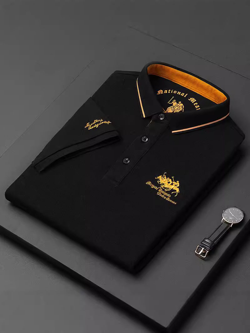 Men's Short Sleeve Embroidered Polo Shirt