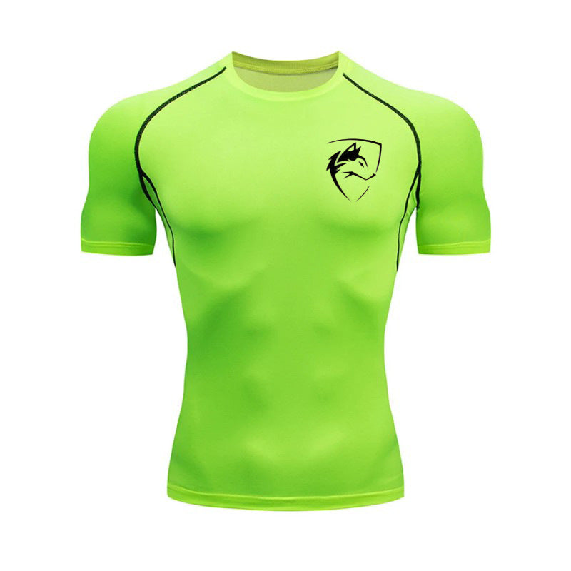 Men?s Compression Running T-Shirt Quick Dry Slim Fit Short Sleeve Gym Sportswear teemdrop