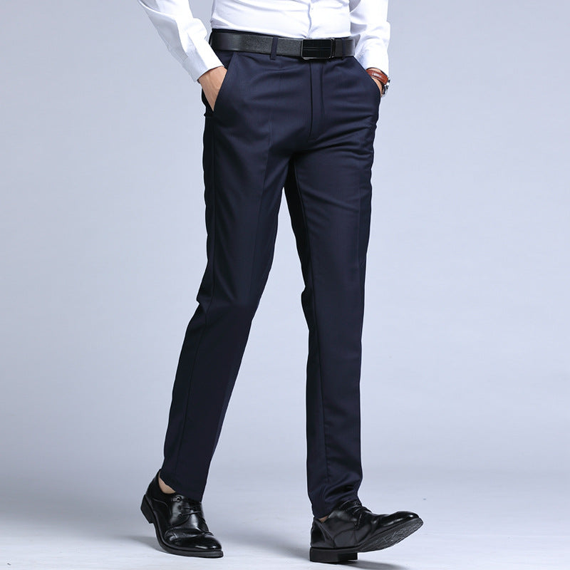 Men's business straight-leg suit trousers for spring and autumn