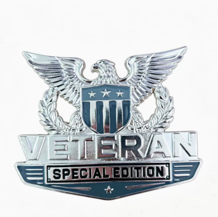 Patriotic Flag Eagle Metal Car Emblem Decal Sticker teemdrop
