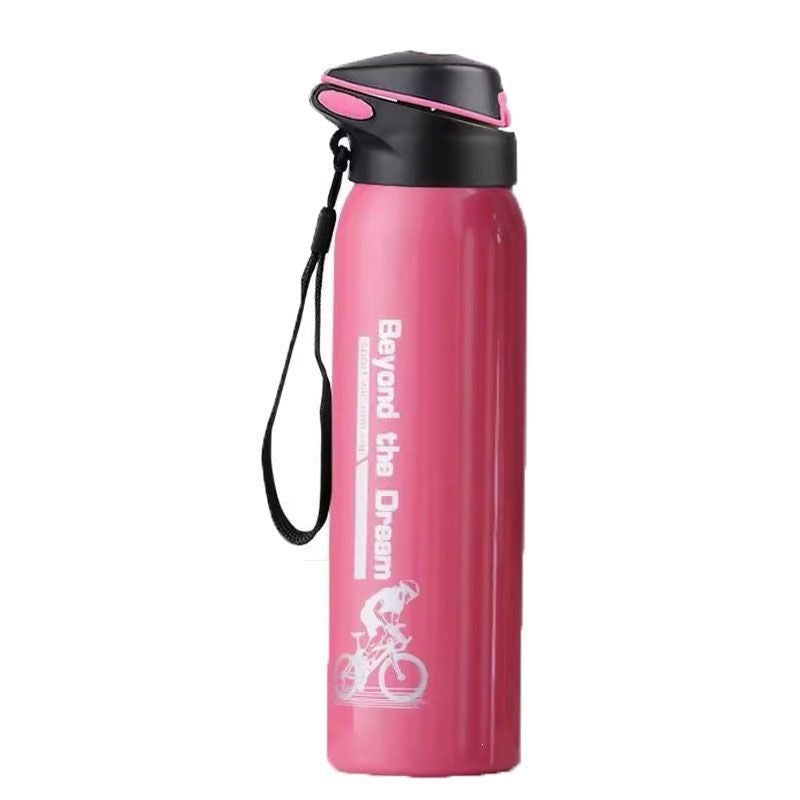 Insulated Stainless Steel Cycling Water Bottle with Straw