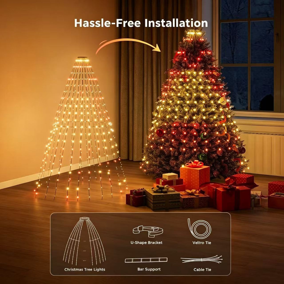 Christmas tree-shaped lights