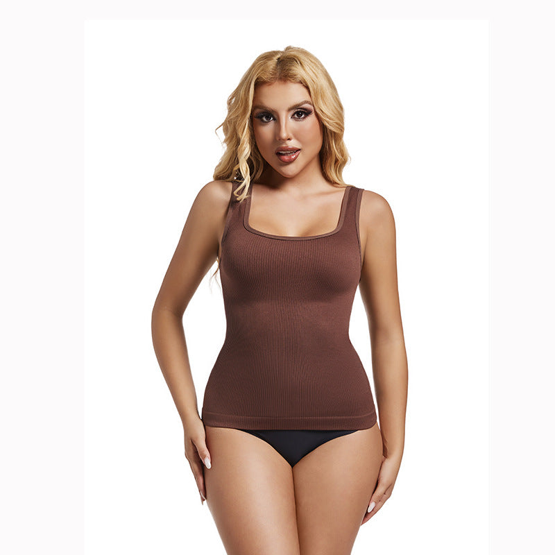Women Seamless Square Collar Tummy Control Body Shaping Vest teemdrop