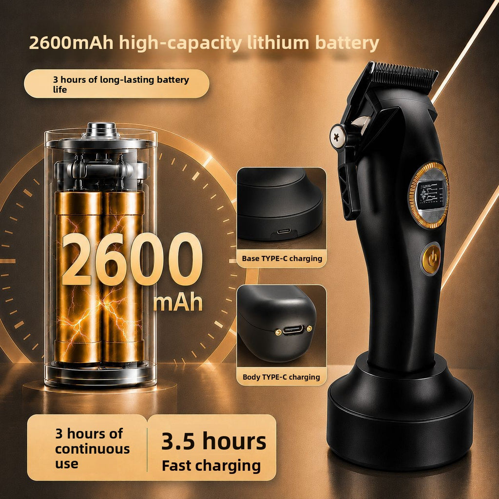 High-Speed Brushless Cordless Hair Clipper with DLC Ceramic Blade and Long Battery Life teemdrop